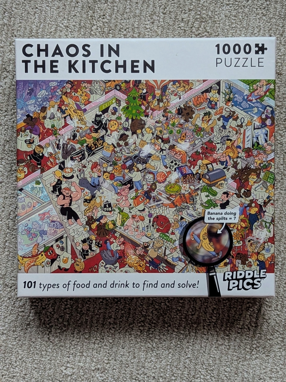 "Chaos in the Kitchen" 1000-Piece Puzzle - Colorful Illustration